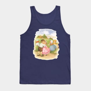 Vintage Mother Goose Nursery Rhymes, Georgie Porgie by Mary Lafetra Russell Tank Top